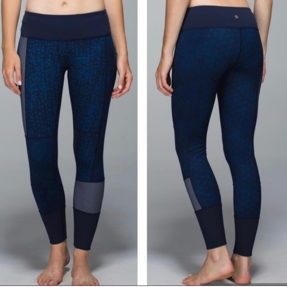 lululemon athletica Pants - Lululemon Wunder Under Sashiko Patchwork Leggings size 8.  Good used condition.